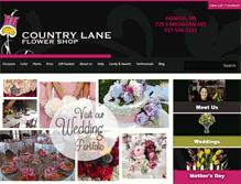 Tablet Screenshot of countrylaneflowers.com